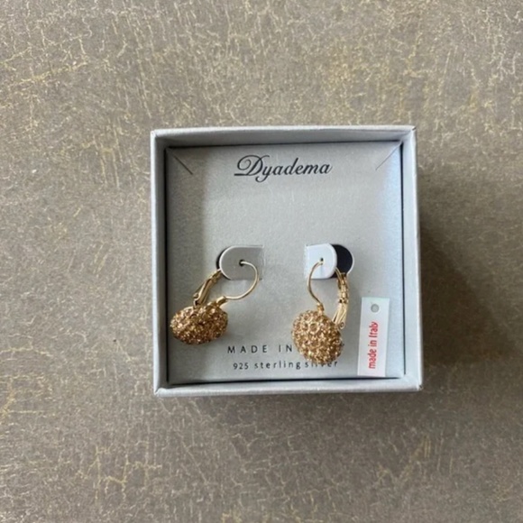 Gold Italian Sterling Silver Earrings